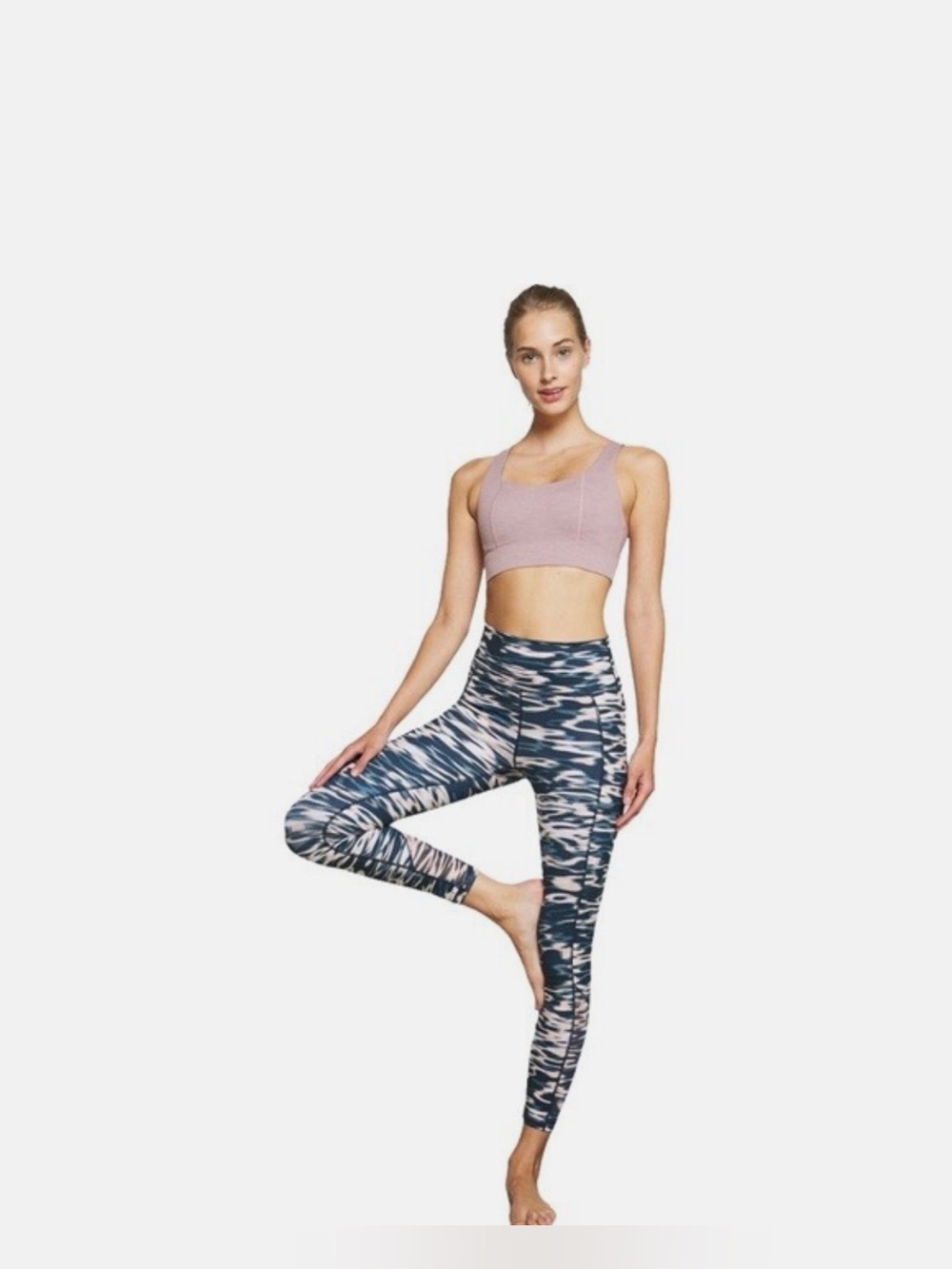 Sweaty Betty Sculpt Yoga Leggings 7/8 Length Stellar Blue Water Print, Size XL - Picture 2 of 12
